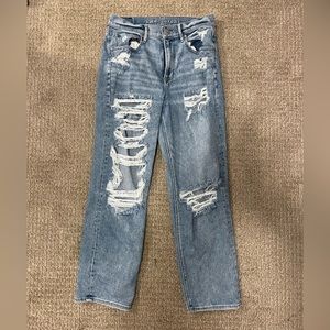 AE High Rise Stretch Ripped Jeans